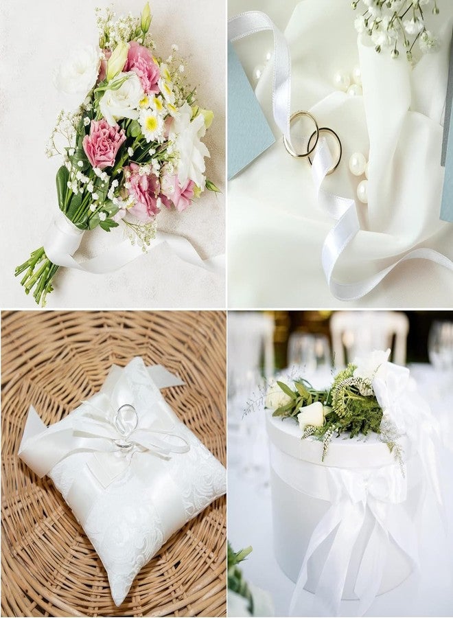 Akado Satin Ribbon Perfect For Crafts, 18 Meter Ribbon Roll Wedding Decor, For Gift Packing, Wrapping, Hair Accessories, Flower Arranging, Home Decoration. (White). - Image 4